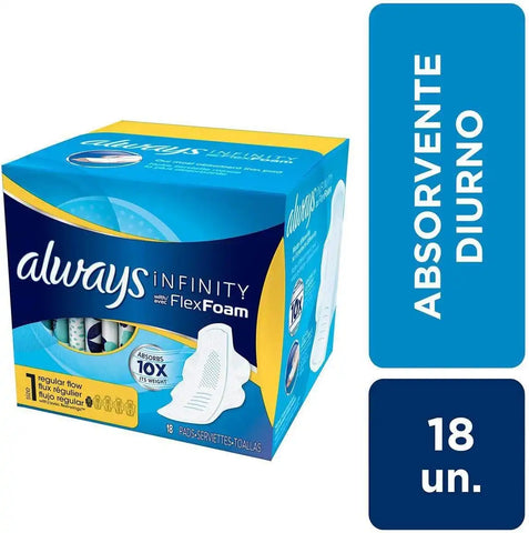 Always Pads Size 1 Infinity with Flex Foam 18 Count