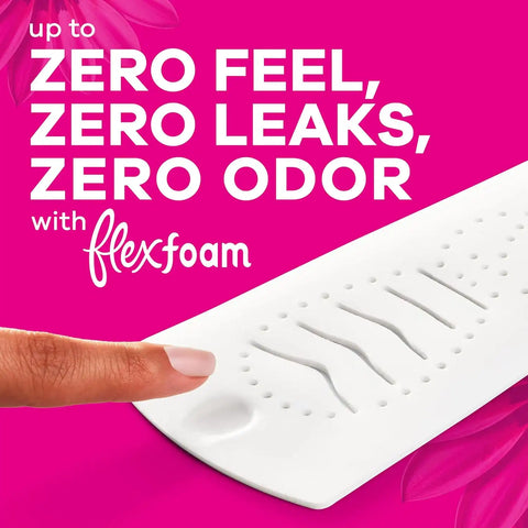 Always Radiant Feminine Pads for Women, Flexfoam Pads with Wings, Size 1, Regular Absorbency, Lightly Scented, 180 Count (6 Packs of 30)