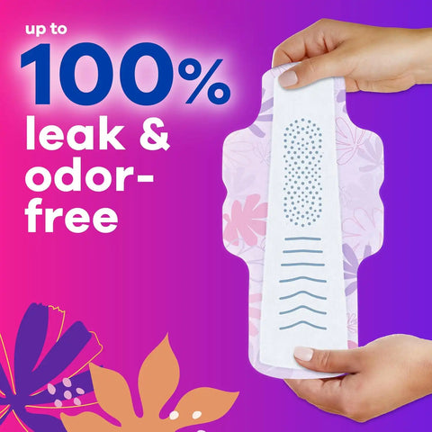 Always Radiant Feminine Pads For Women, Size 3 Extra Heavy Flow Absorbency, With Flexfoam, With Wings, Scented, 22 Count