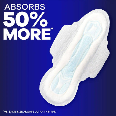 Always Maxi Overnight Pads with Wings for Women, Size 4, Overnight Absorbency, Unscented,84 Count (Pack of 2)
