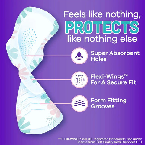 Always Radiant Teen Pads, Size 3, Extra Heavy, with Wings, Unscented,60 Count (Pack of 2)