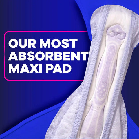 Always Maxi Overnight Feminine Pads with Wings for Women, Size 6, Ultimate Heavy Overnight Absorbency, Unscented, Up to 100% Leak-Free Protection, 21 Count