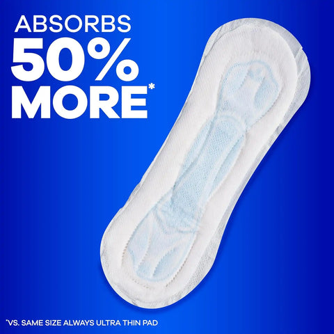 Always Maxi Feminine Pads Without Wings for Women, Size 1, Regular Absorbency, Unscented 48 Count